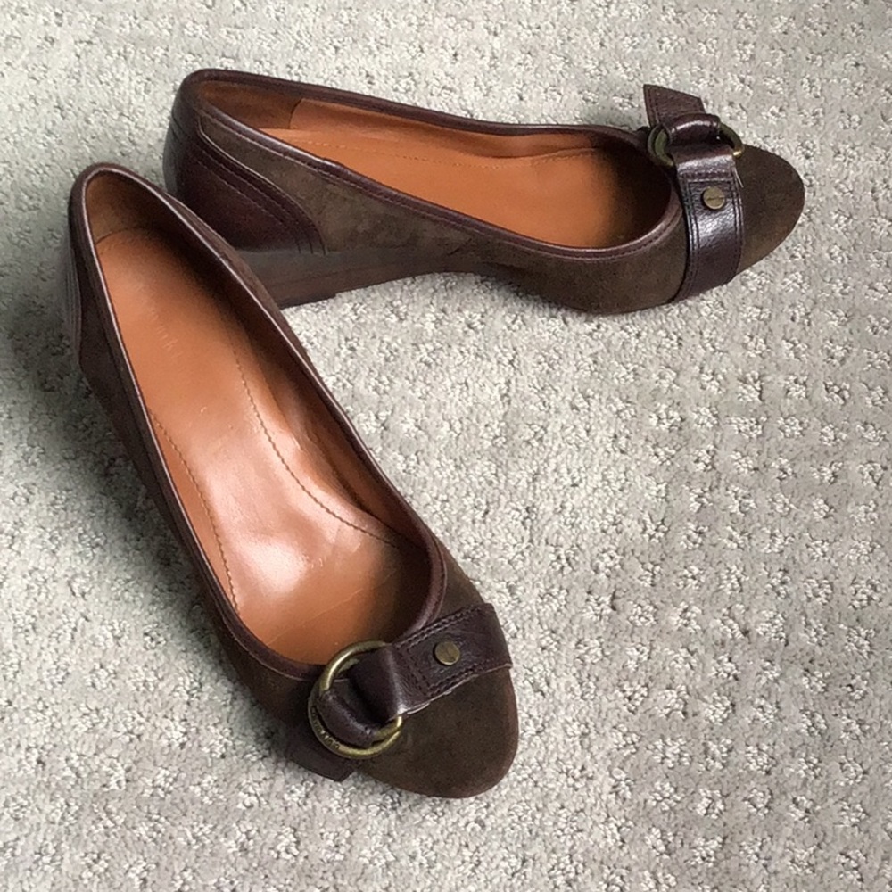 Calvin Klein Suede Brown Wedge